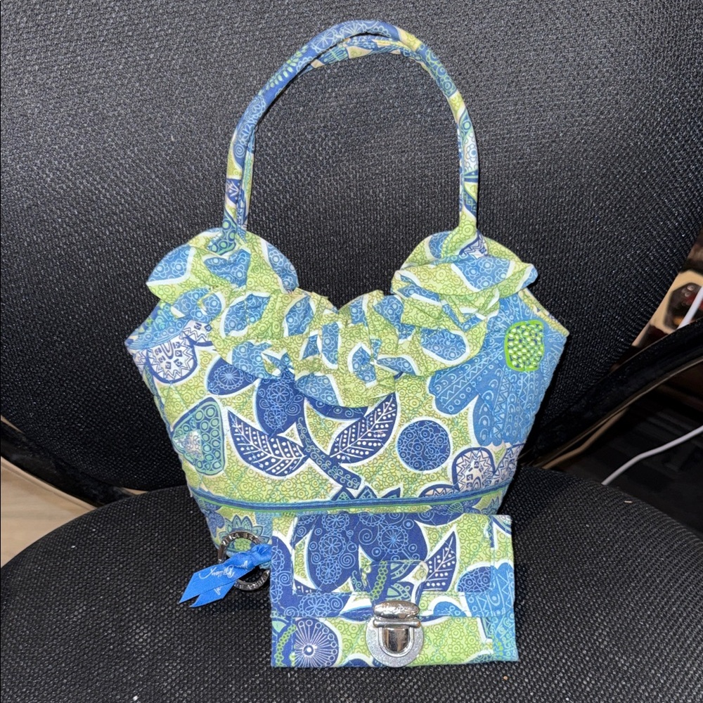 Vera Bradley Blue and Green Tote Bag